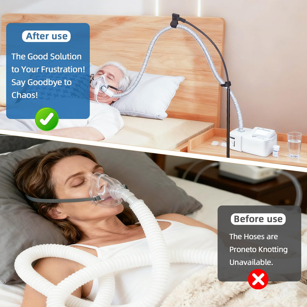 ThreeDokke CPAP hose holder is compact for travel