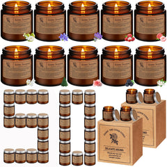 Threlaco 50-pack candles bluebell: calming home ambiance ideal for study or relaxation