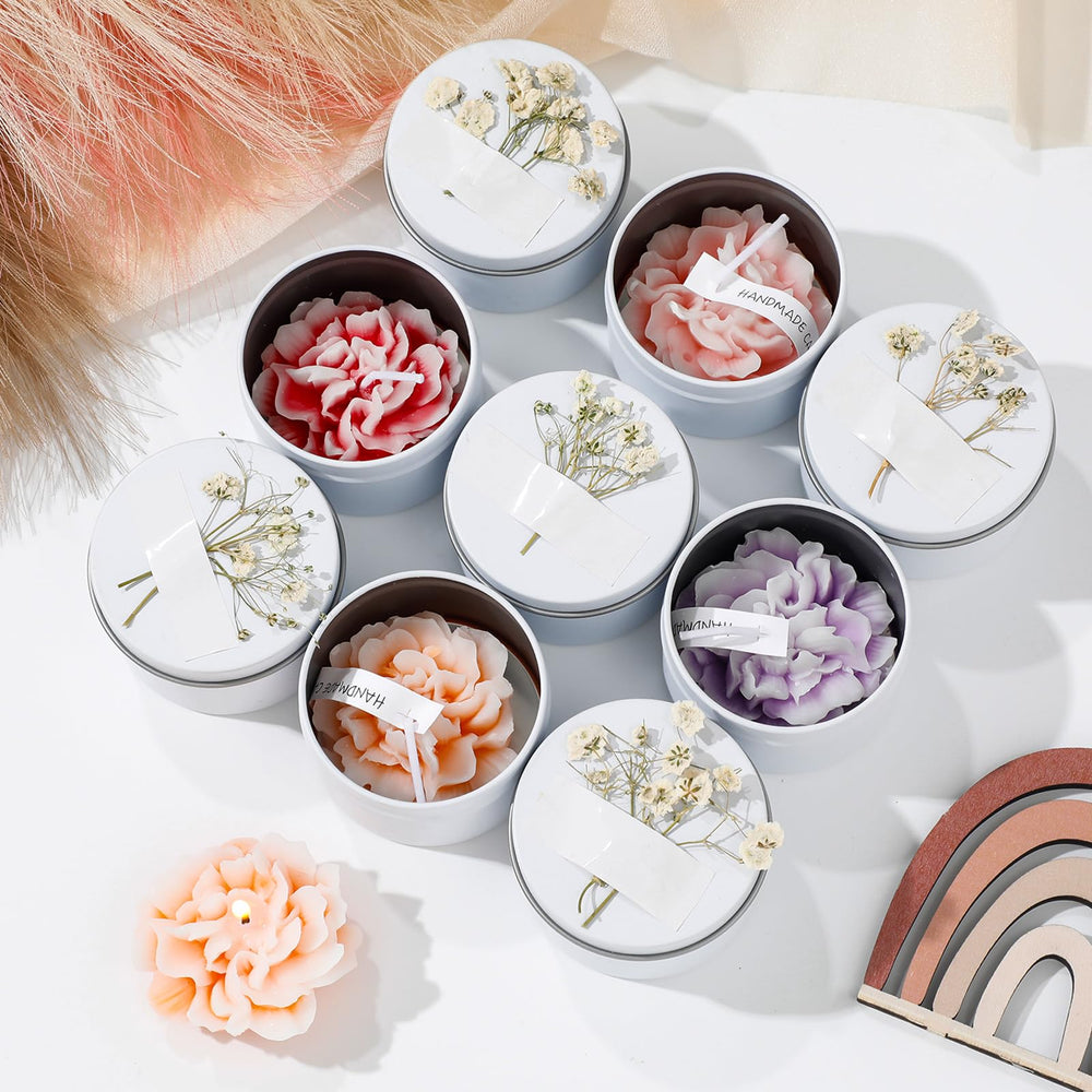 Threlaco bridesmaid gift set candles with labels for elegant wedding favors.