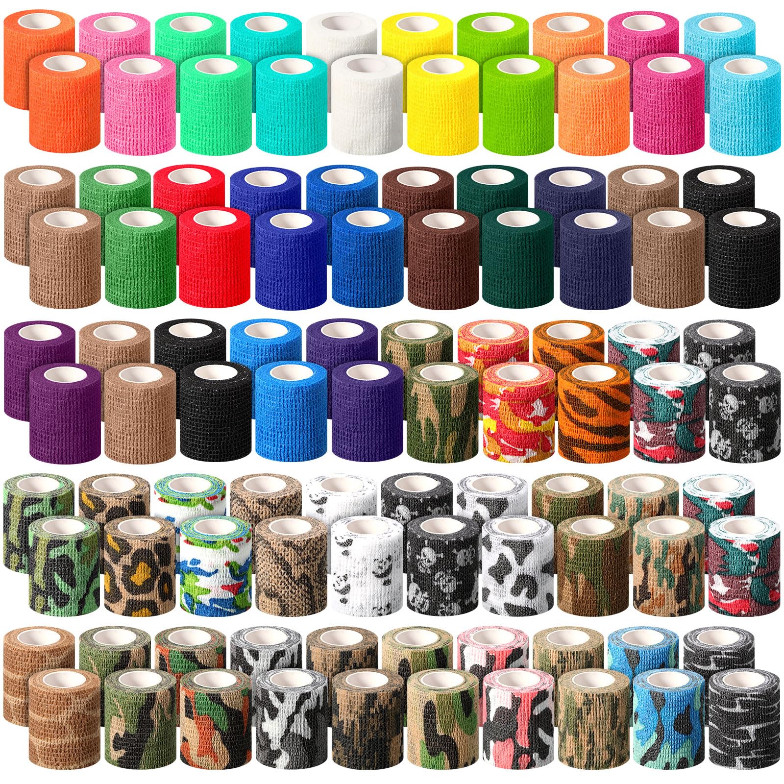 Threlaco bulk 100-roll self-adherent bandage wrap for bulk first-aid supplies.