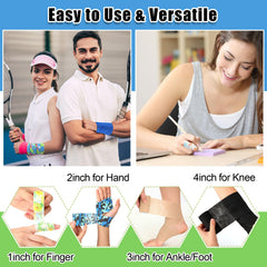 Threlaco self-adhesive bandage wrap tear-by-hand for easy application.