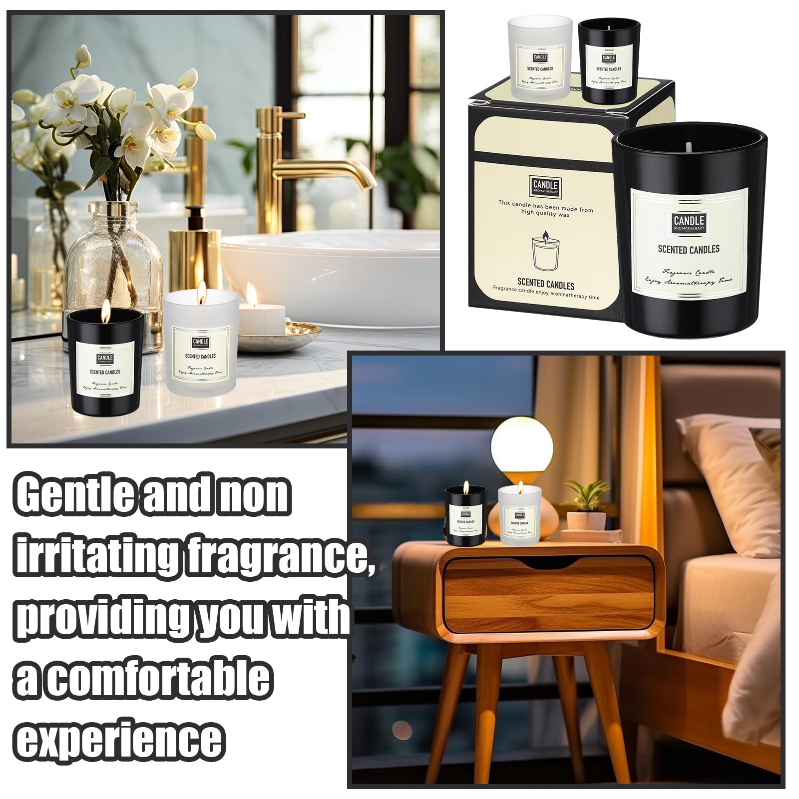 Threlaco candles for relaxation, yoga, and dining atmospheres.