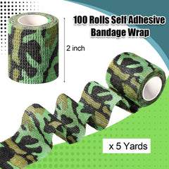 Threlaco self-adhesive bandage wrap on wrist provides quick, clip-free hold.