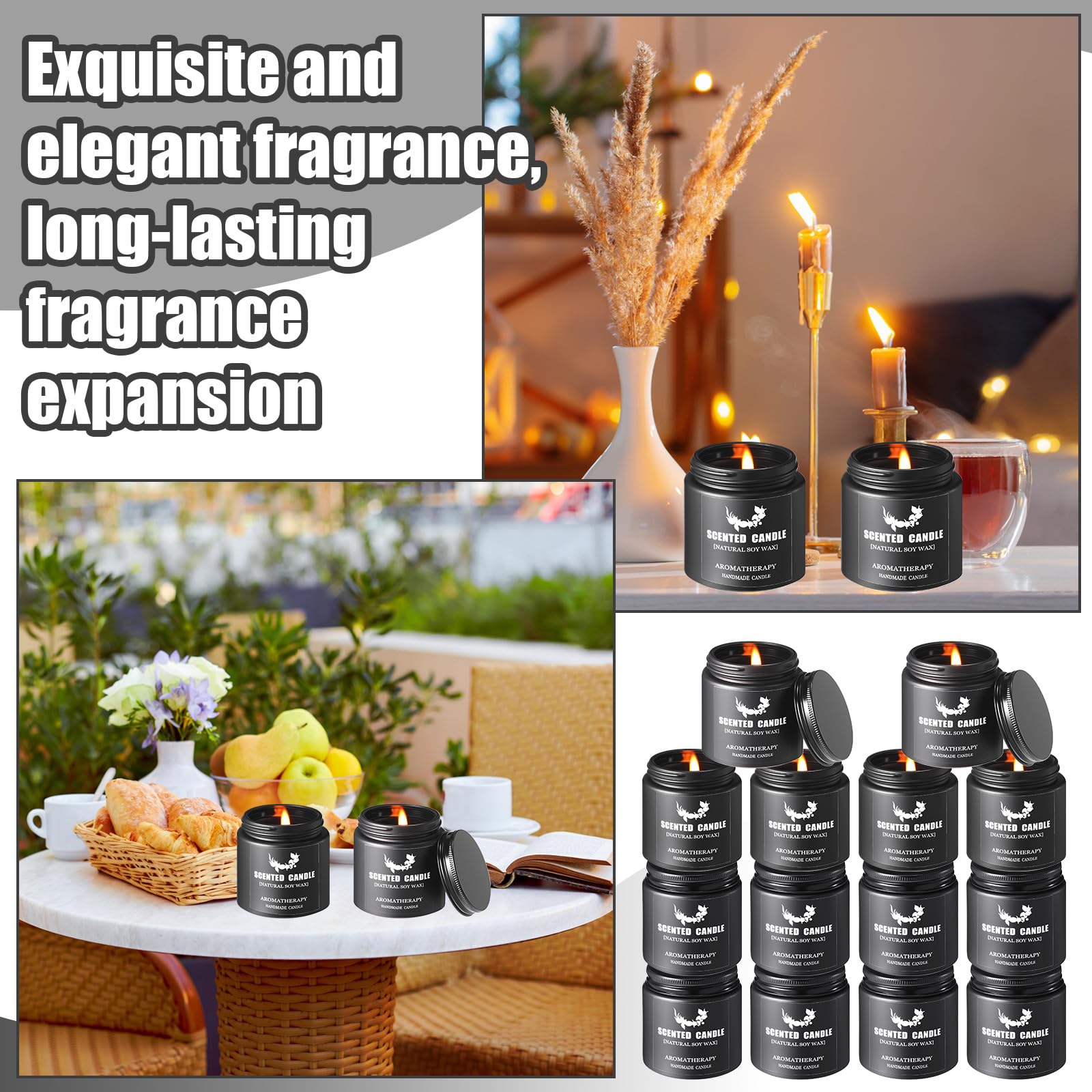Threlaco soy wax candles deliver a clean burn and longer lasting fragrance