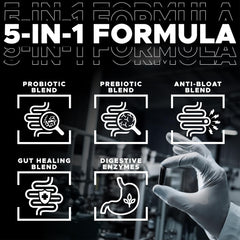 Thrival Digestival bottle label close-up highlighting purity and potency of the probiotic blend.