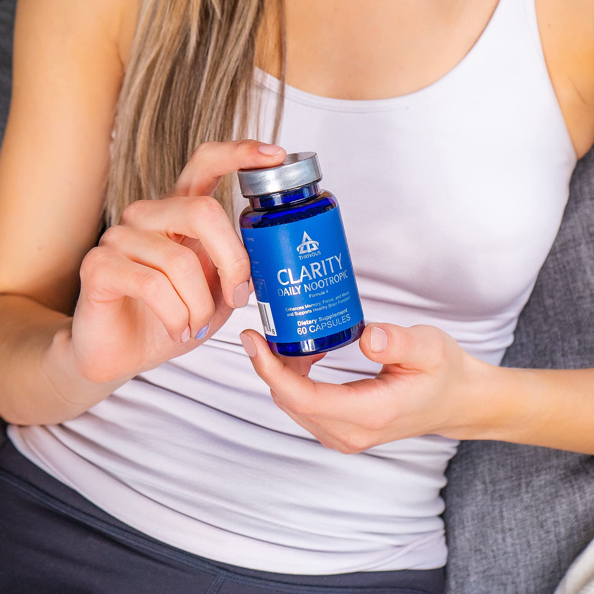 Thrivous Clarity illustrated graphic showing focus and calm support.