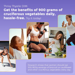 ThrivyThystle cruciferous-vegetable blend label emphasizes natural ingredients.