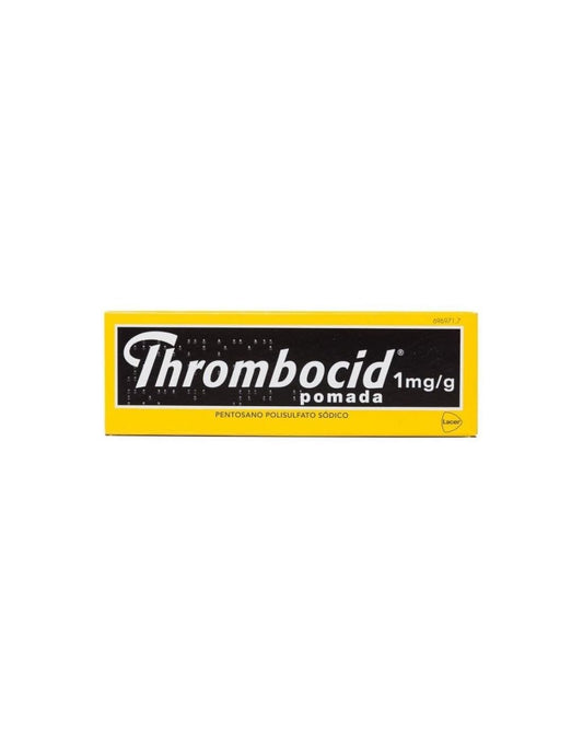 Thrombocid packaging box image highlighting the 60 g tube