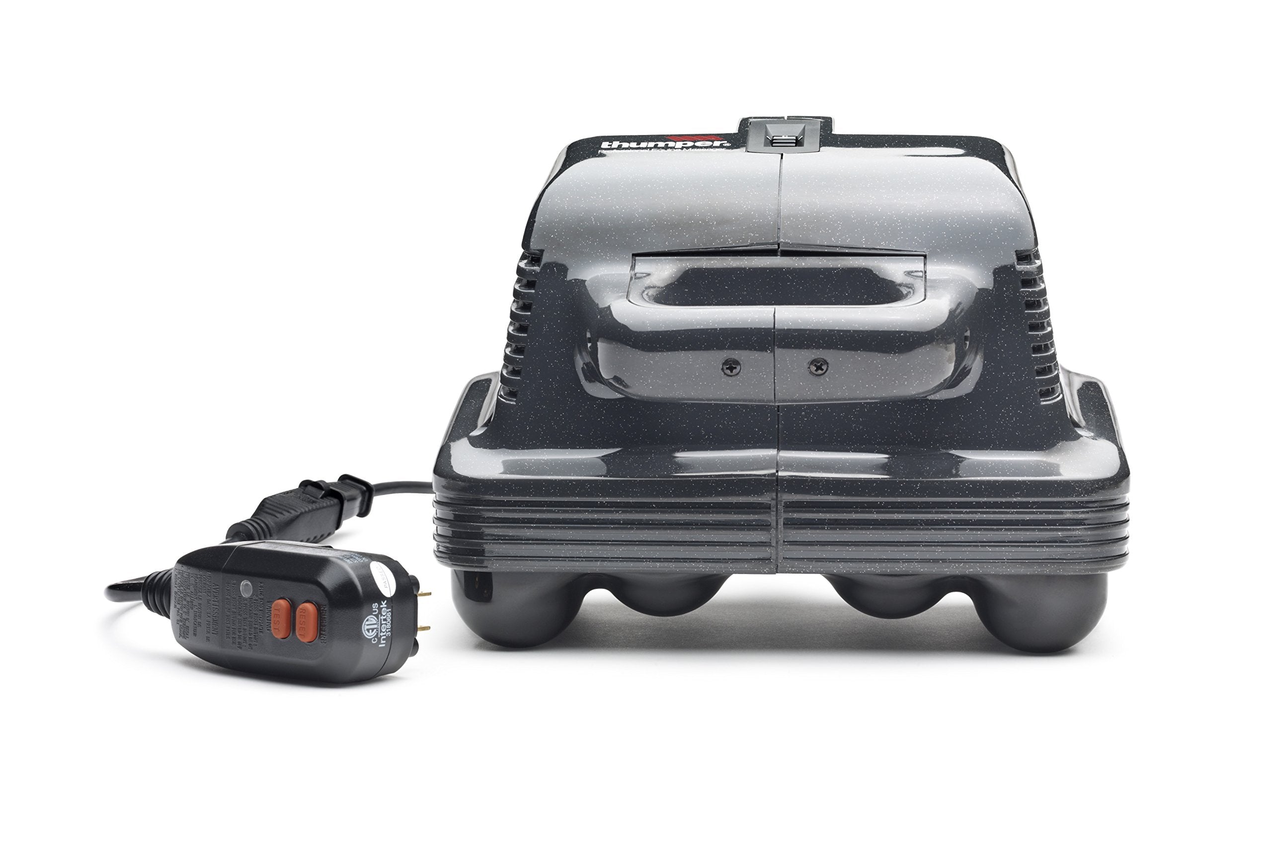 Thumper massager delivering deep tissue, full-body massage for a horse.