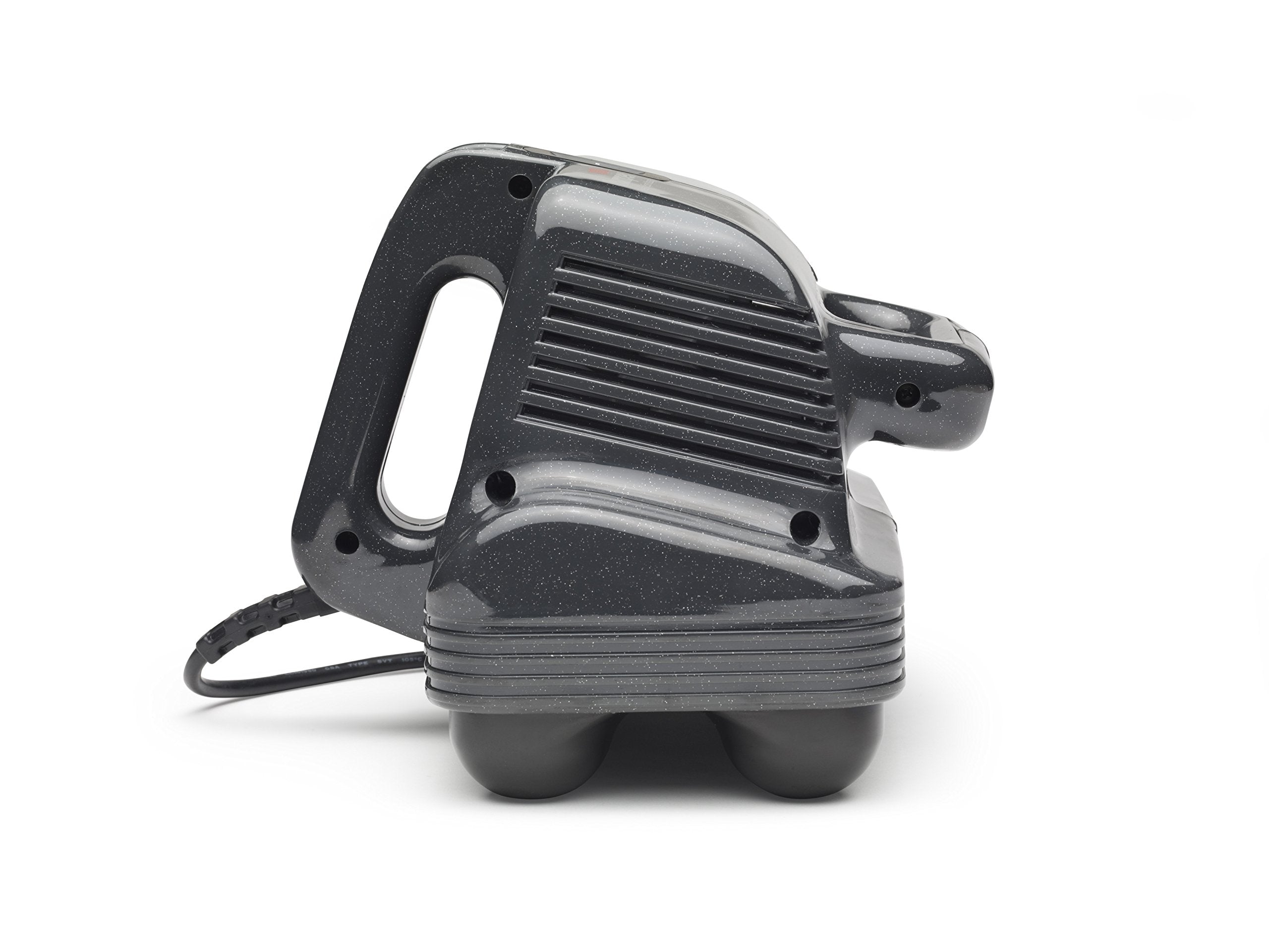 Ergonomic Thumper handle shown for comfortable long sessions.