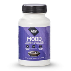 ThymoQuin Mood softgels bottle on shelf for daily mood support