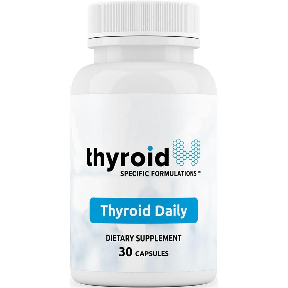 Thyroid Daily bottle front view for convenient daily thyroid support.