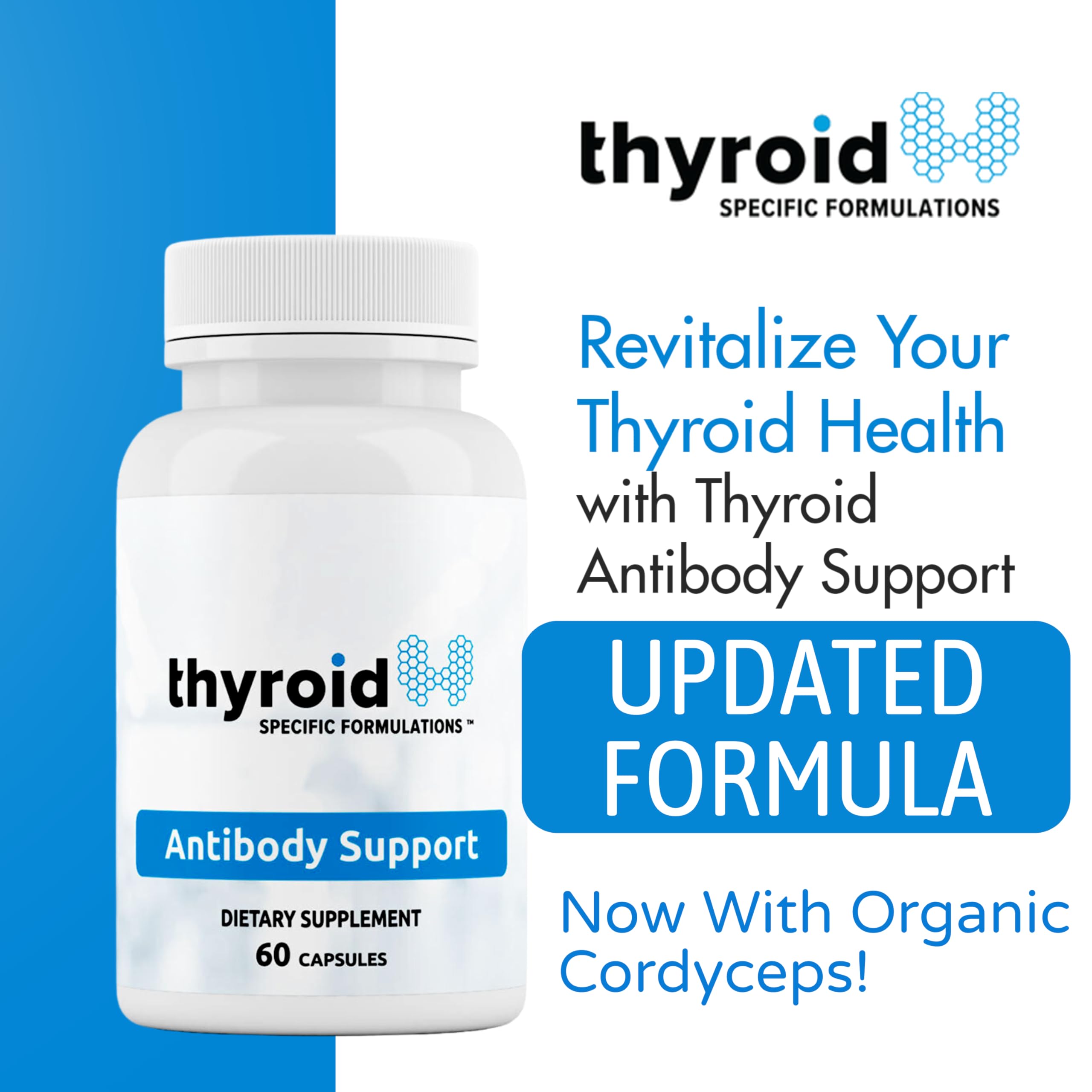 Thyroid Specific Formulations Antibody Support packaging box showcases natural formulation.