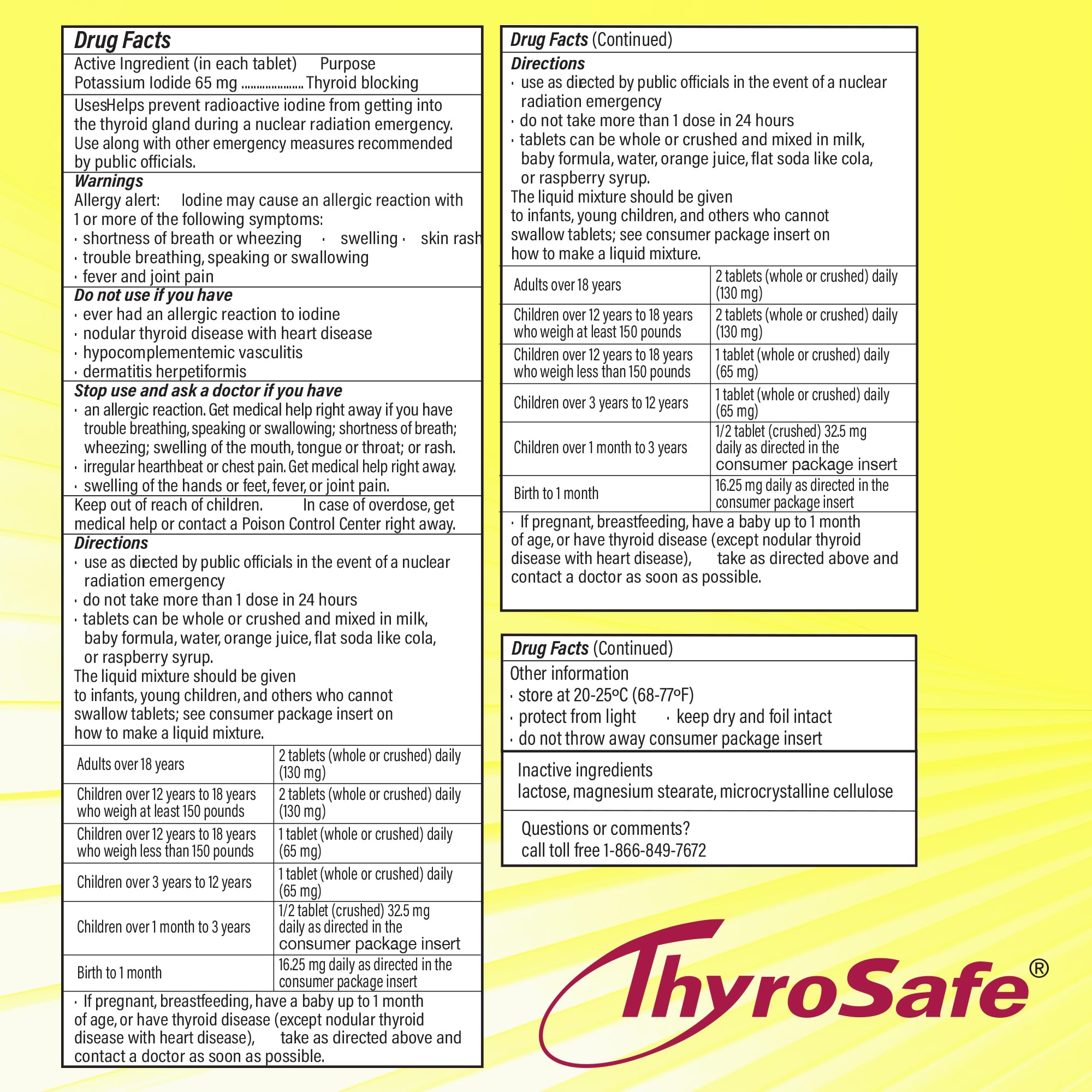 ThyroSafe brand label closeup with expiration details.