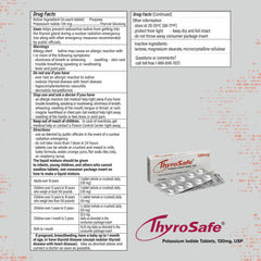 THYROSAFE 130mg tablets with visible expiration date for long-term preparedness.
