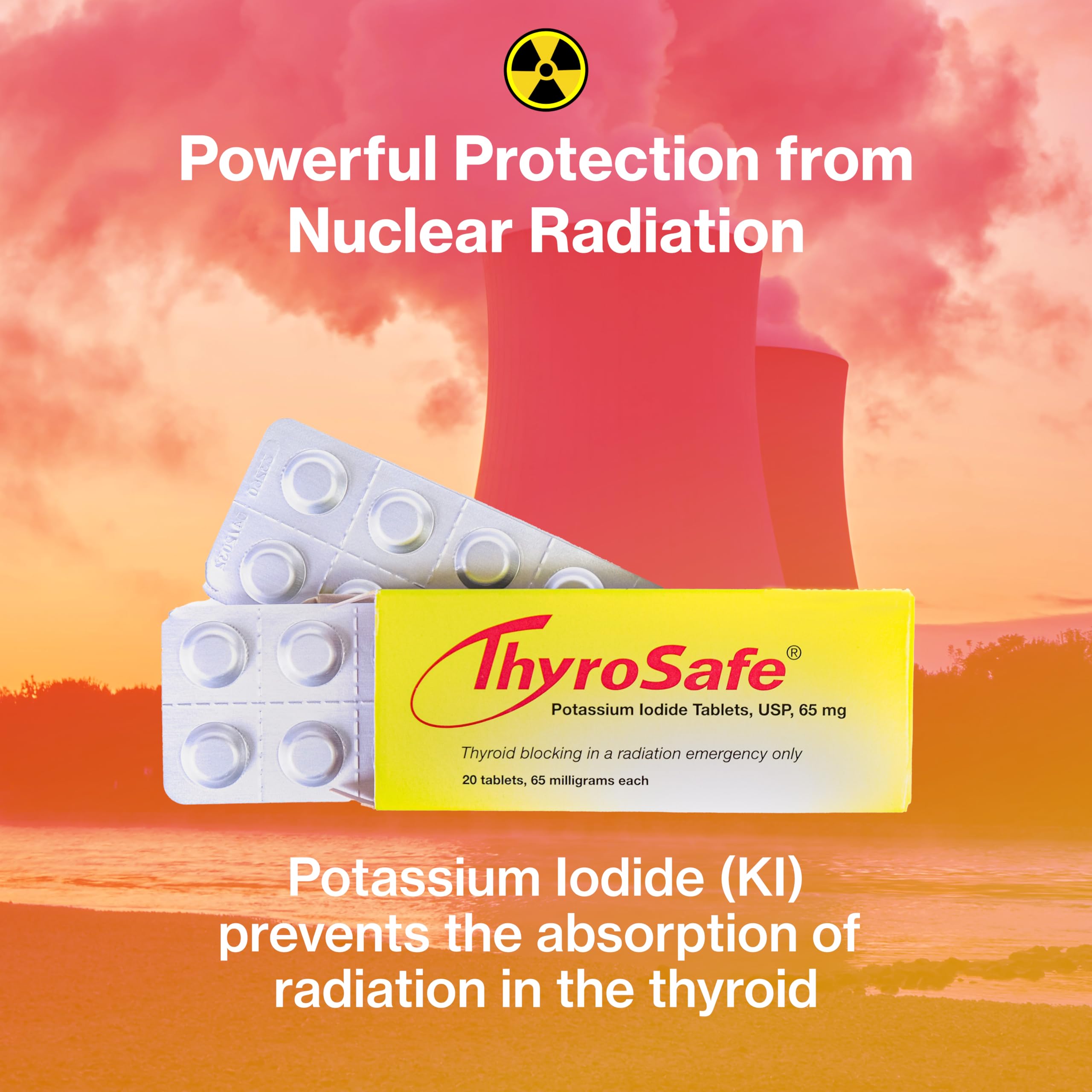 ThyroSafe scored tablets enable easy dosing during emergencies.