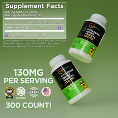 ThyroShield tablets inside the bottle ready for preparedness use.