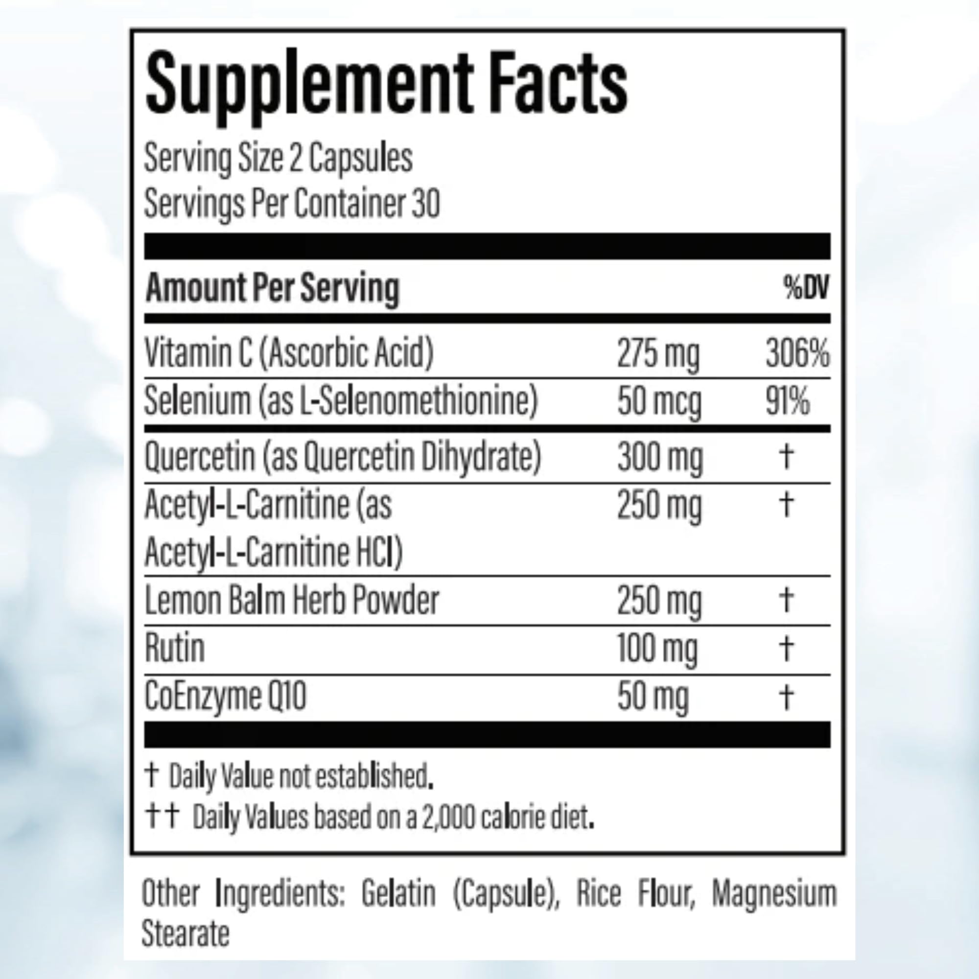 ThyroSoothe label details emphasizing ingredients and routine use