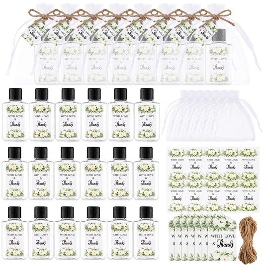 Tiangrid mini 2oz clear bottle with floral print, ideal wedding favor