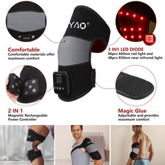 TIAXU cordless red light therapy elbow area in use