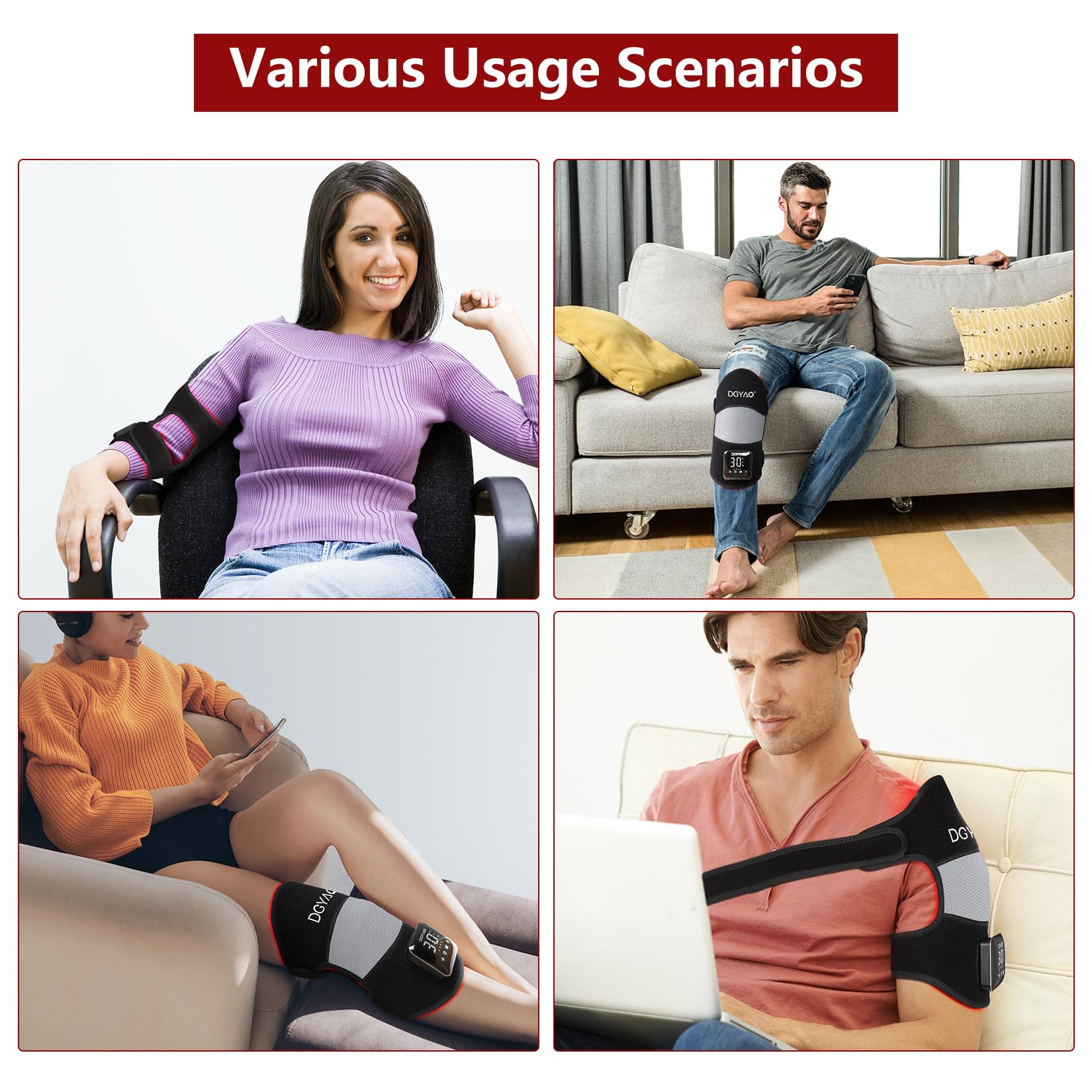 TIAXU ergonomic design fits knee, elbow, shoulder