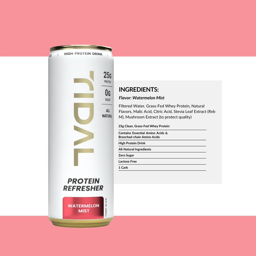 TIDAL Protein Refresher outdoors by water evokes a refreshing ritual.