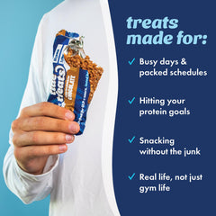 TideTreats packaging image—eight individually wrapped bars for gym bag convenience.