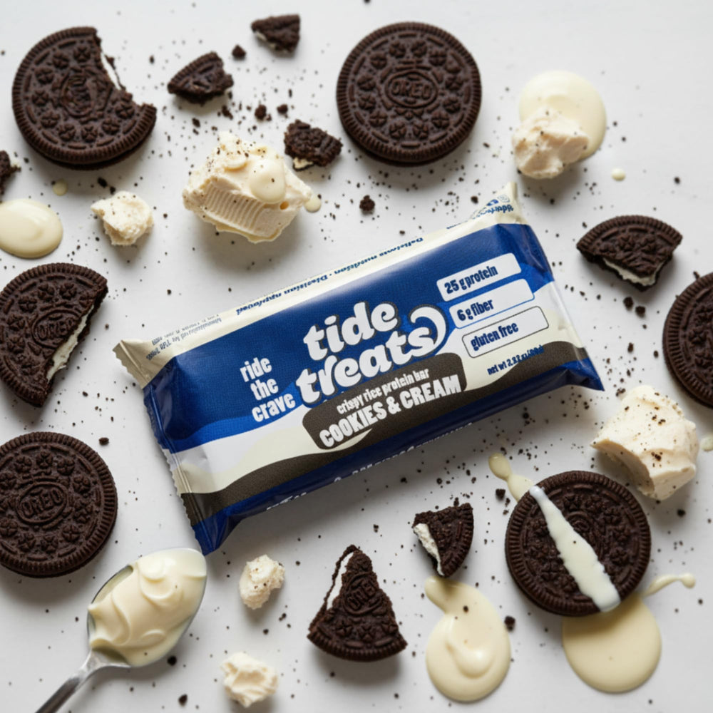 Tidetreats gluten-free protein bar product photo.