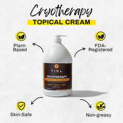 TIDL Cryotherapy Soothing Cream on shoulder and back for deep tissue comfort