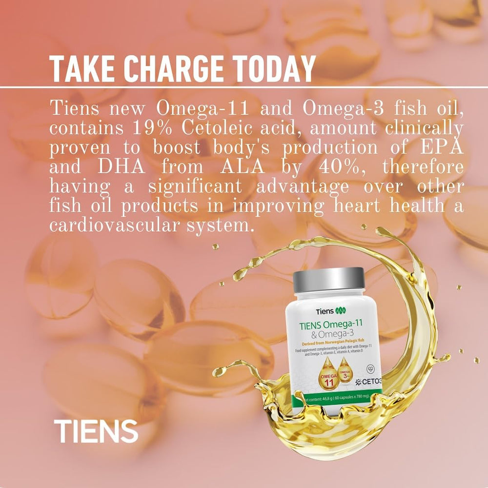 Tiens Omega 3 & 11 brain focus graphic for concentration