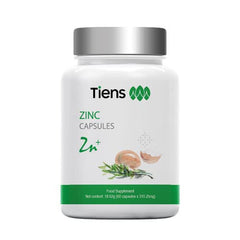 Tiens Zinc supplement bottle front view for daily wellness.
