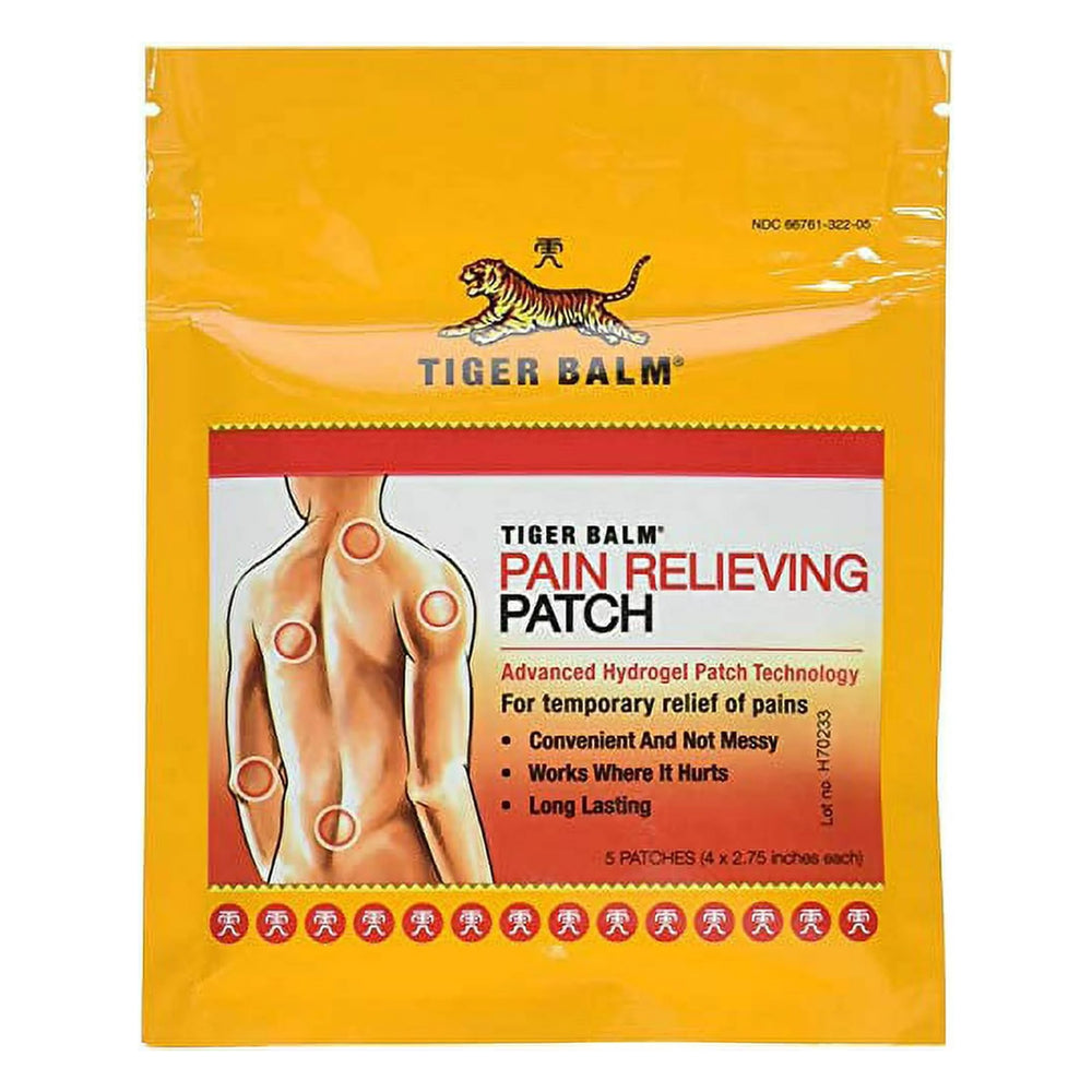 Tiger Balm Patch foil wrap close-up highlighting individual patches