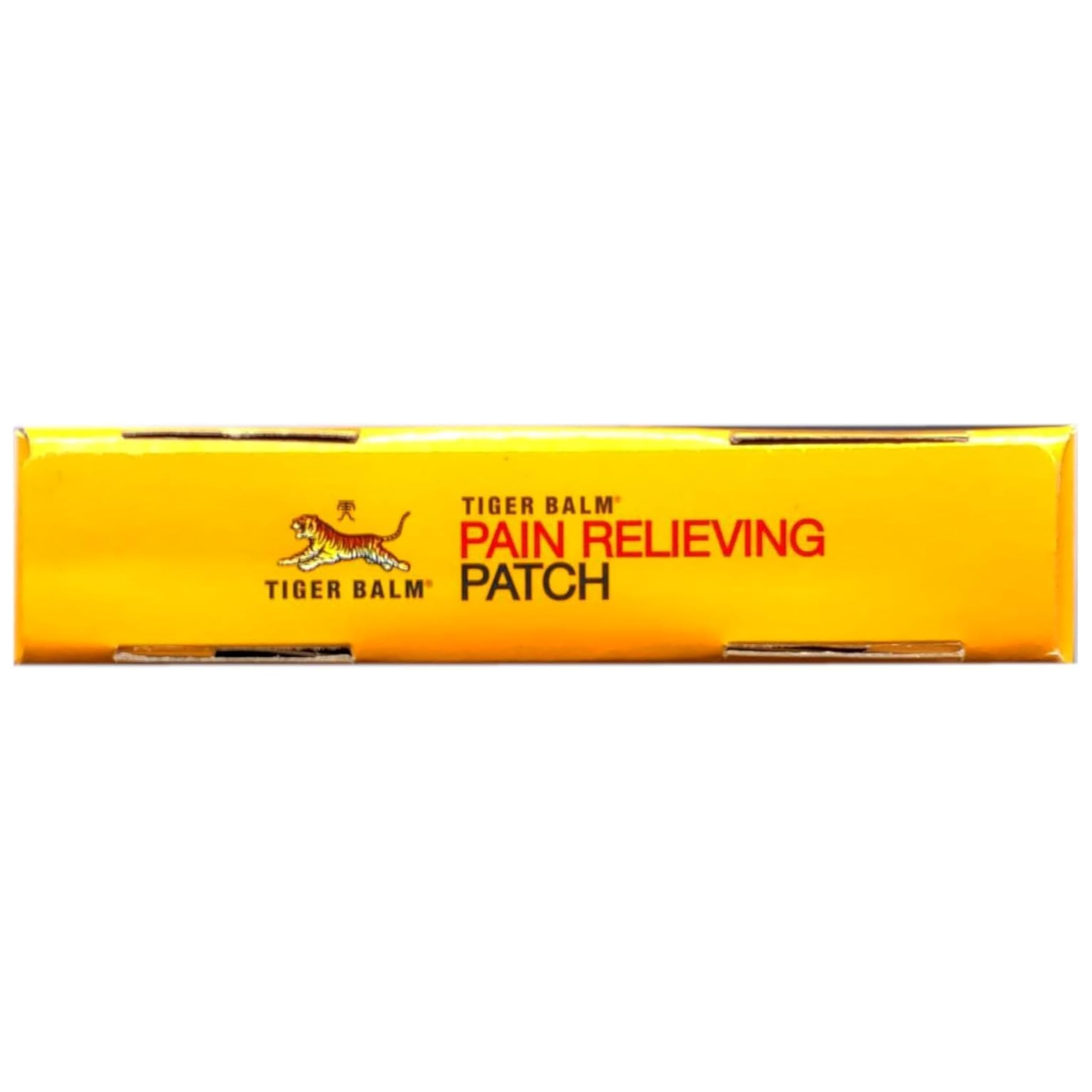 Tiger Balm Patch packaging label with product details