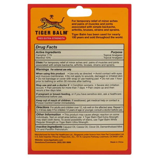 Tiger Balm Red Cassia oil aroma during soothing application