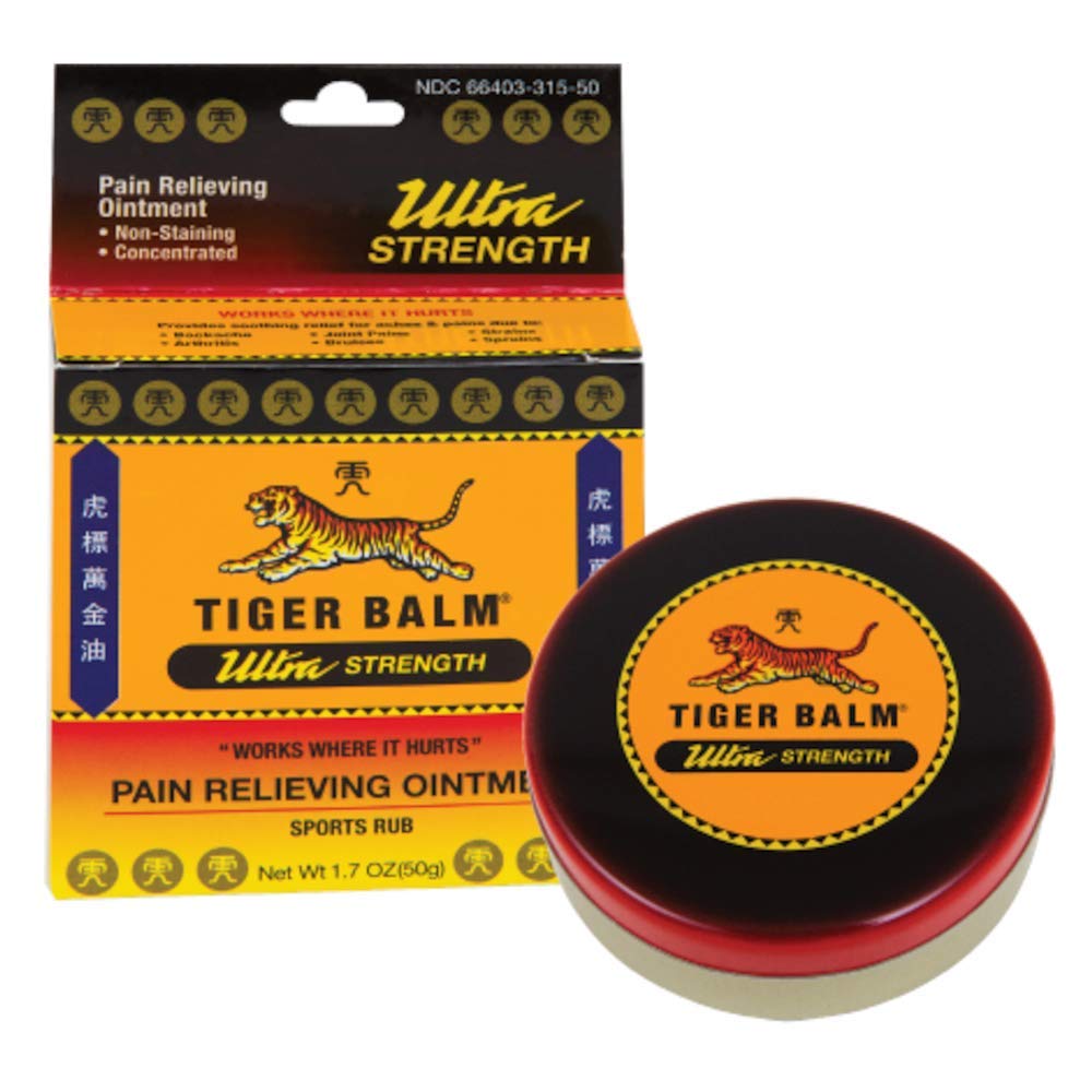 Tiger Balm Sport Rub Ultra Strength 3-pack packaging display for convenient multi-pack use