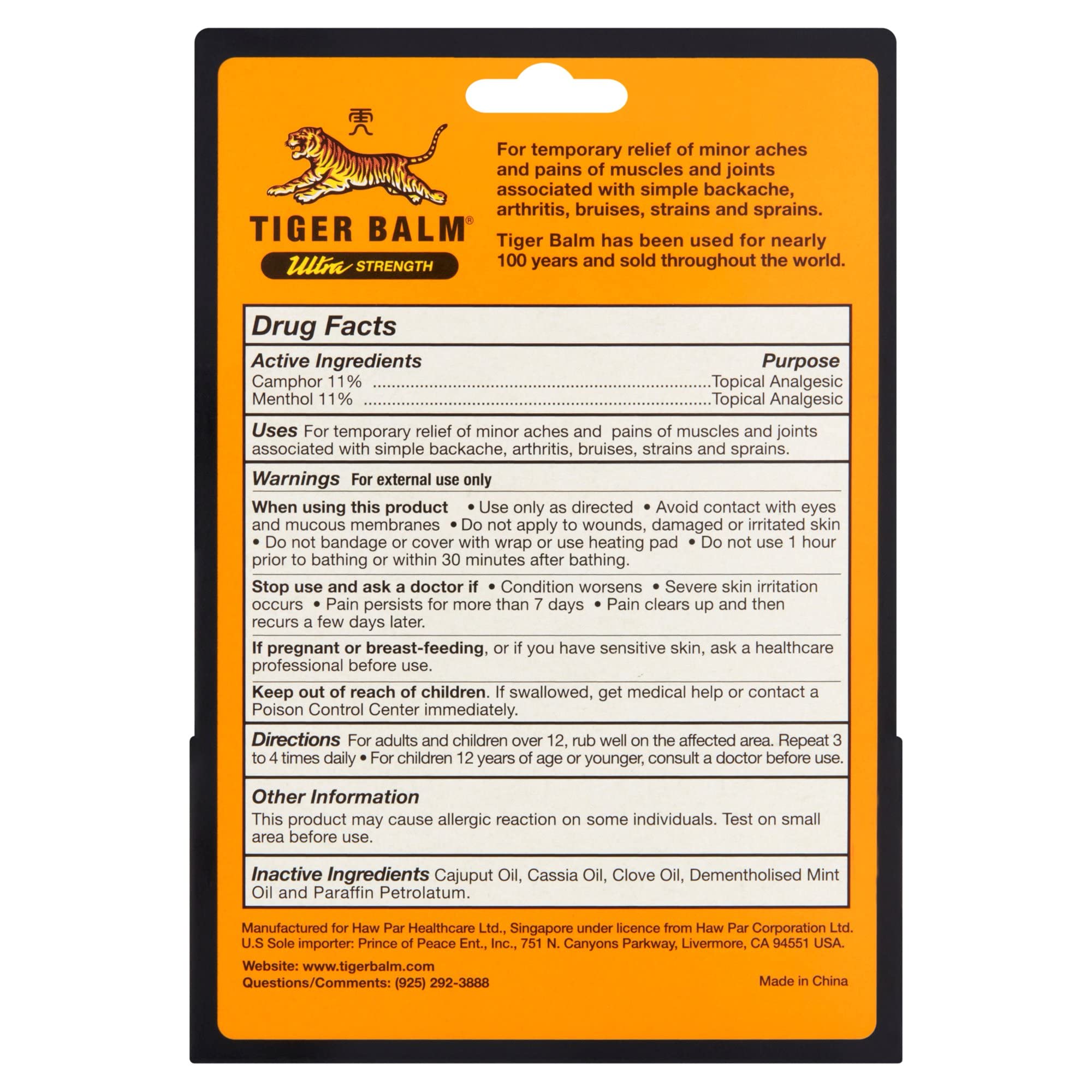 Tiger Balm Ultra Strength ideal for hand arthritis and joint comfort.