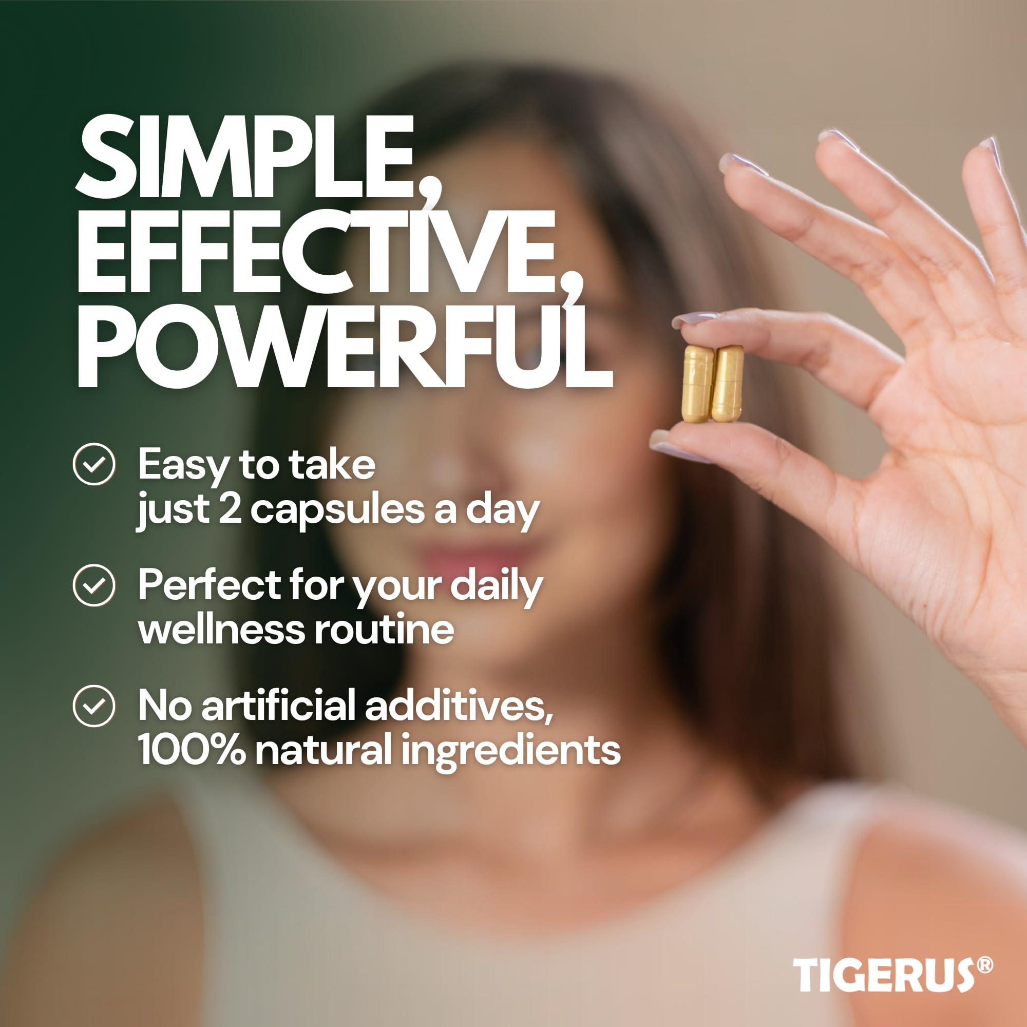 Tigerus Tiger Milk Mushroom vegan capsules align with gluten-free and non-GMO standards.