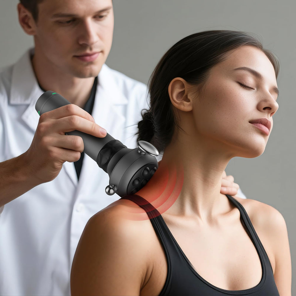 TILAT M1 Max portable handheld massager fits into gym bag for quick relief after workouts