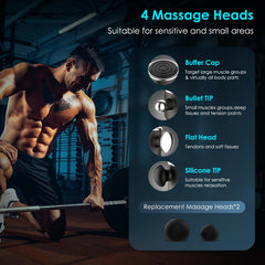 TILAT massager gun targeting trigger points for relief.