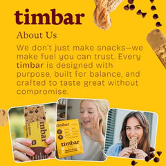 TIMBAR bar 12-pack display—convenient, ready-to-enjoy clean energy anytime.