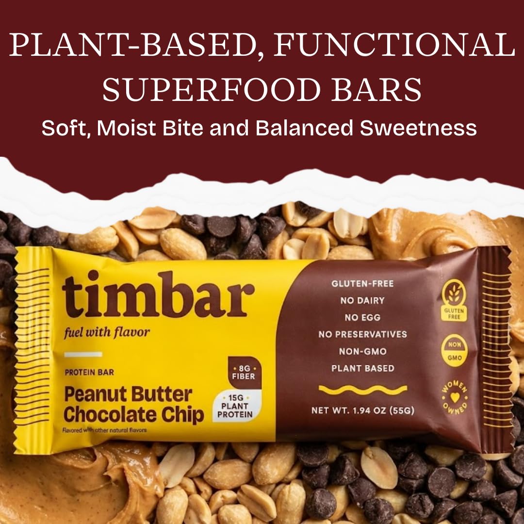 TIMBAR bar chocolate chips closeup—real chocolate pieces for satisfying texture.