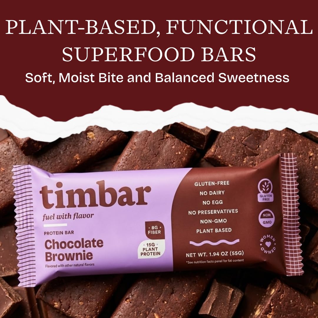 TIMBAR bar texture with soy protein crisps for a crunchy bite.