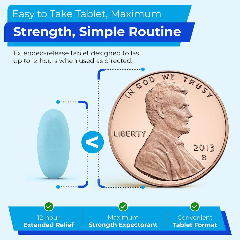 TIME-CAP LABS mucus-relief tablets packaging signals value and convenient dosing.