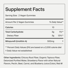 Timeline Mitopure Gummies USA-made badge reinforces purity and potency