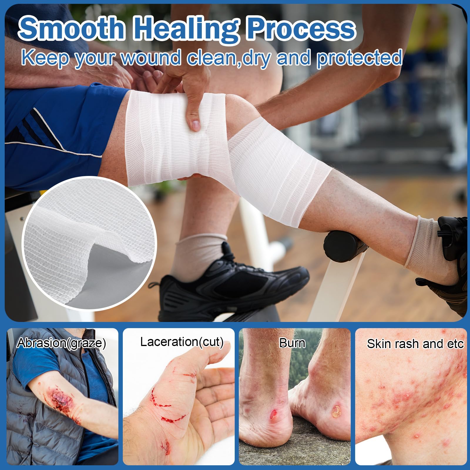 Timgle included nonwoven tapes provide secure adhesion.