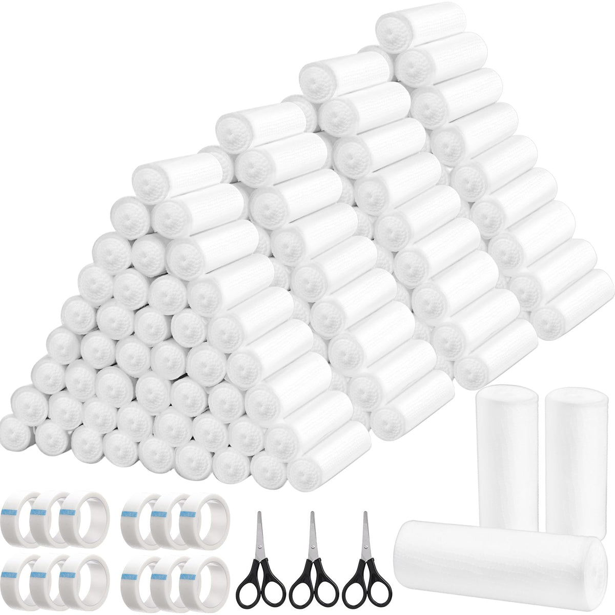 Timgle 180-pack gauze rolls ready for versatile wound care.