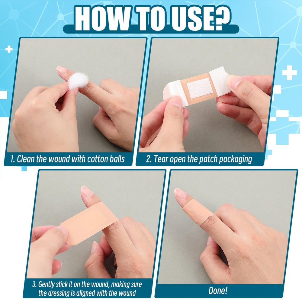 Timgle 1x3 inch bandages cover common scrapes comfortably.