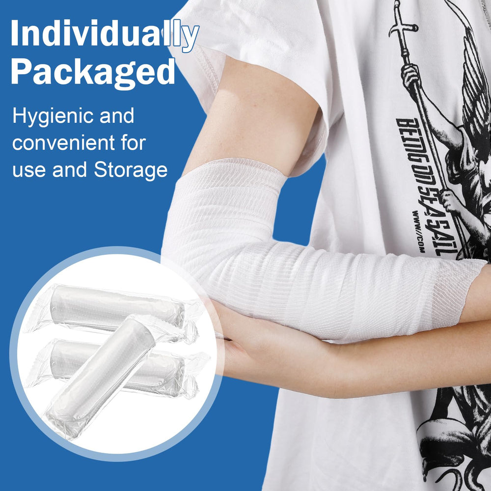 Timgle elastic cotton bandage offers gentle, breathable stretch.
