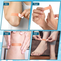 Timgle nude color bandage blends with skin tones.