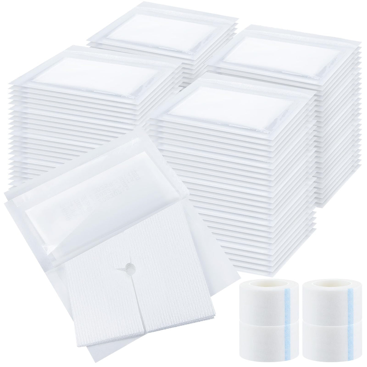 Timgle split gauze pads 2x2 pack for quick wound coverage and easy handling.